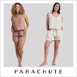 Parachute Linen Tank in Pink / clay